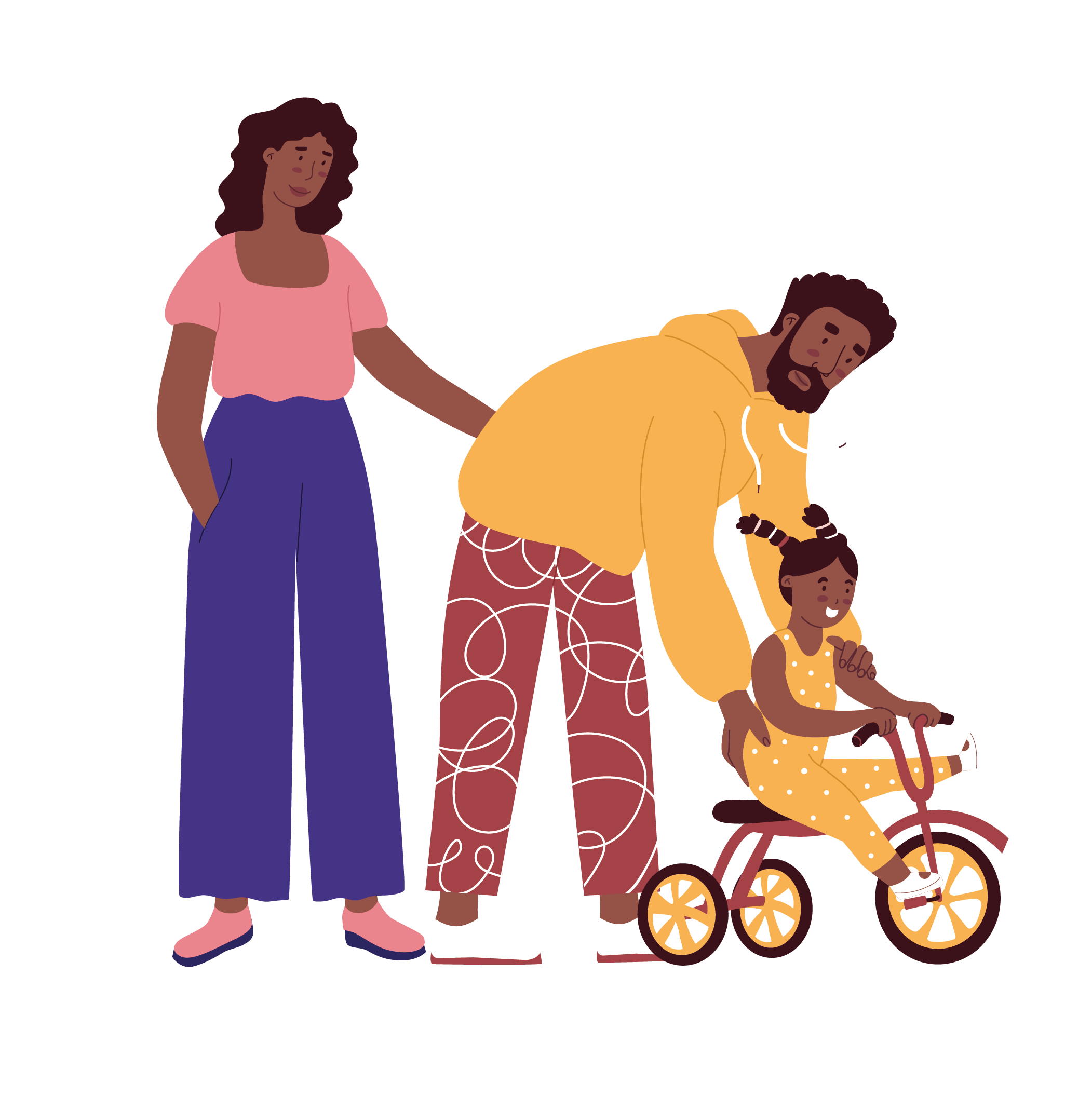Illustration scène familiale 